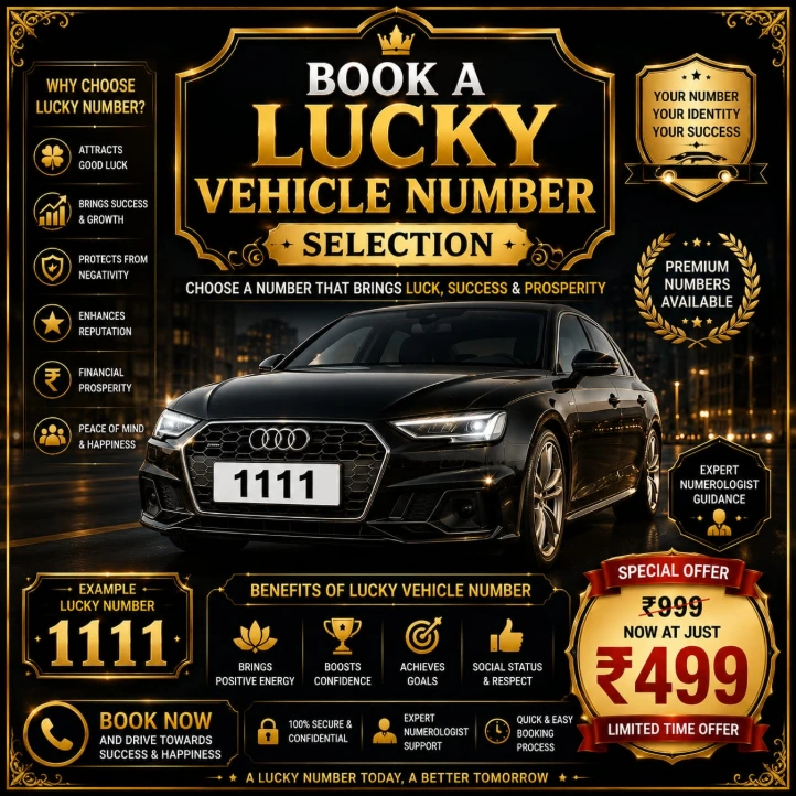 Book Lucky Vehicle Number Selection